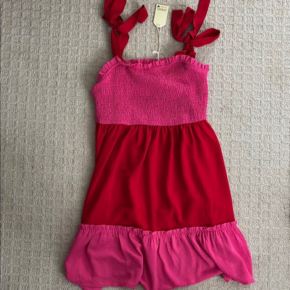 Pink and Red Dress